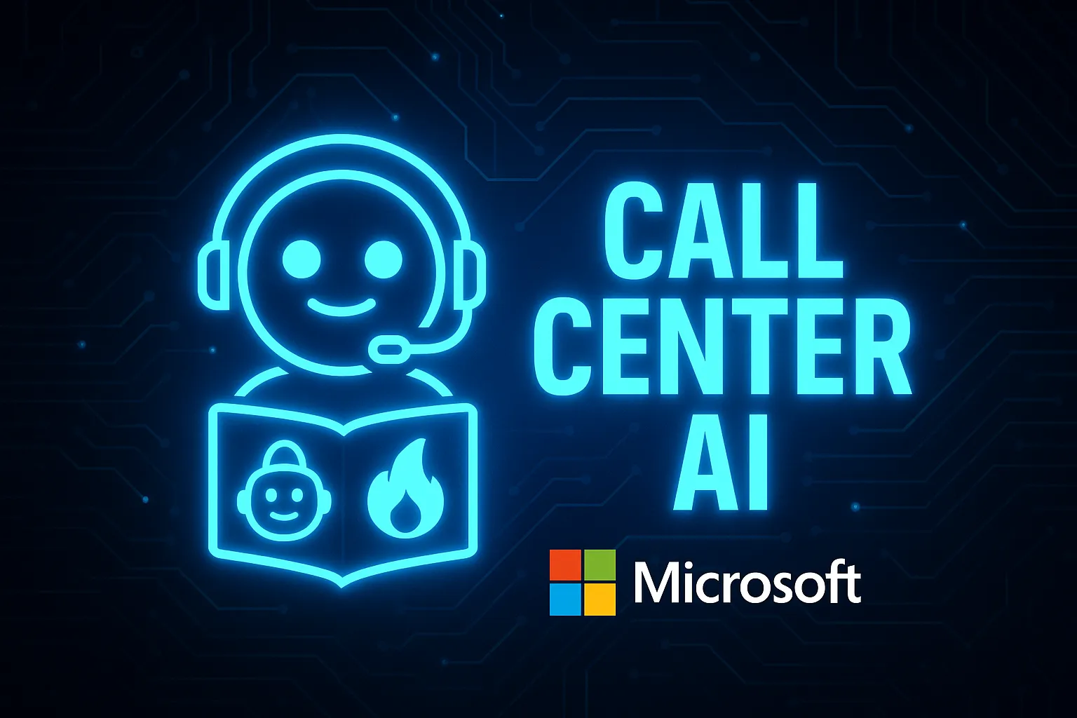 Microsoft AI Call Center architecture showing Azure services integration for intelligent customer service