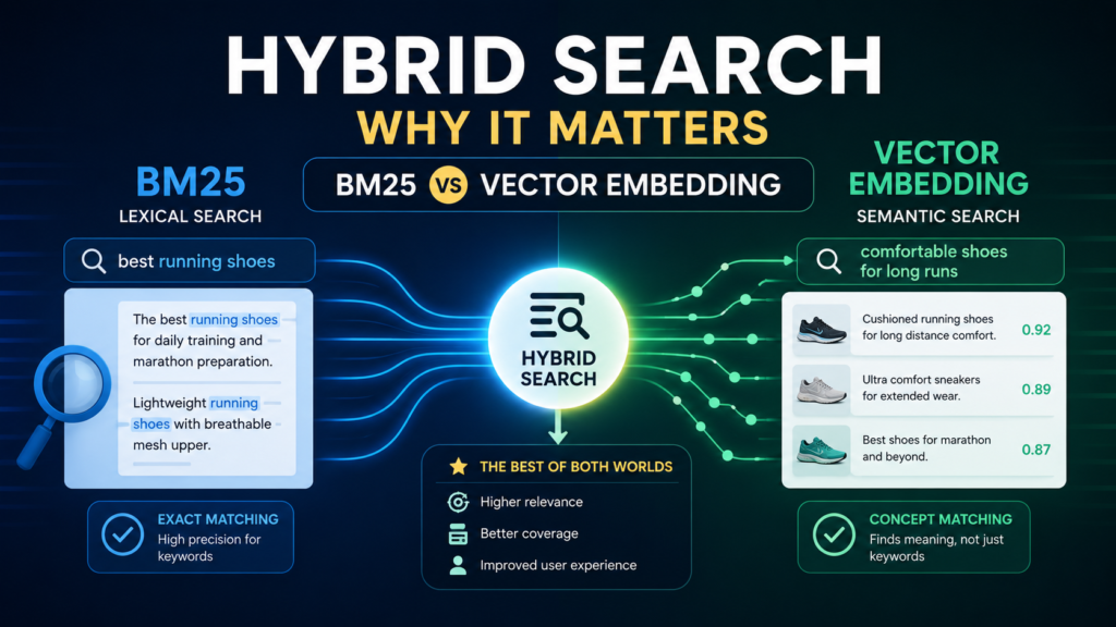 BM25 vs vector-embedding